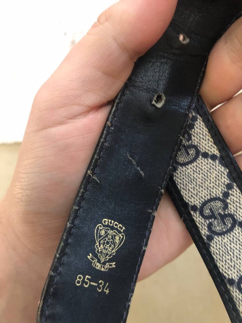 Designer × Gucci × Vintage VINTAGE 80-90s GUCCI MONOGRAM BELT Size ONE SIZE - 10 Thumbnail