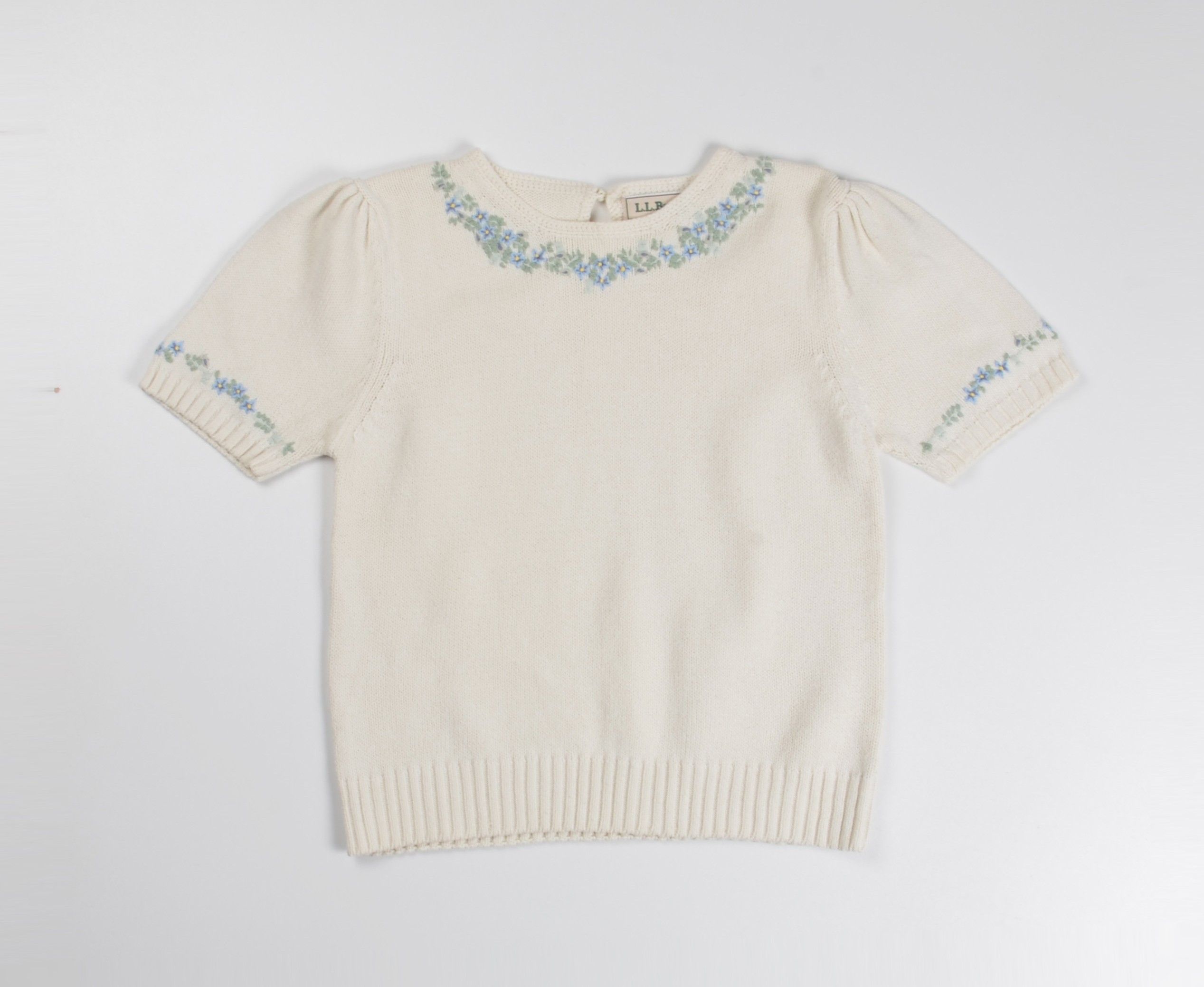 L.L. Bean Vintage L.L. Bean 80's Cottagecore Floral Knitted Jumper Size S / US 4 / IT 40 - 1 Thumbnail