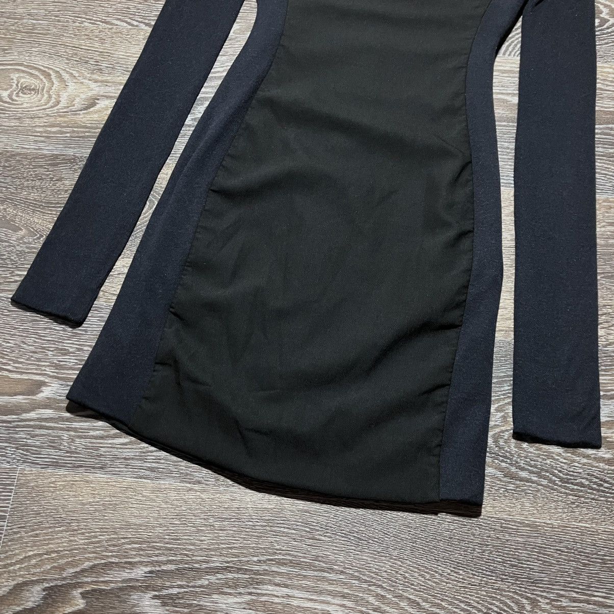 Gareth Pugh Dark Luxury GARETH PUGH Black Long Sleeve Wool Midi Dress Size S / US 4 / IT 40 - 4 Thumbnail