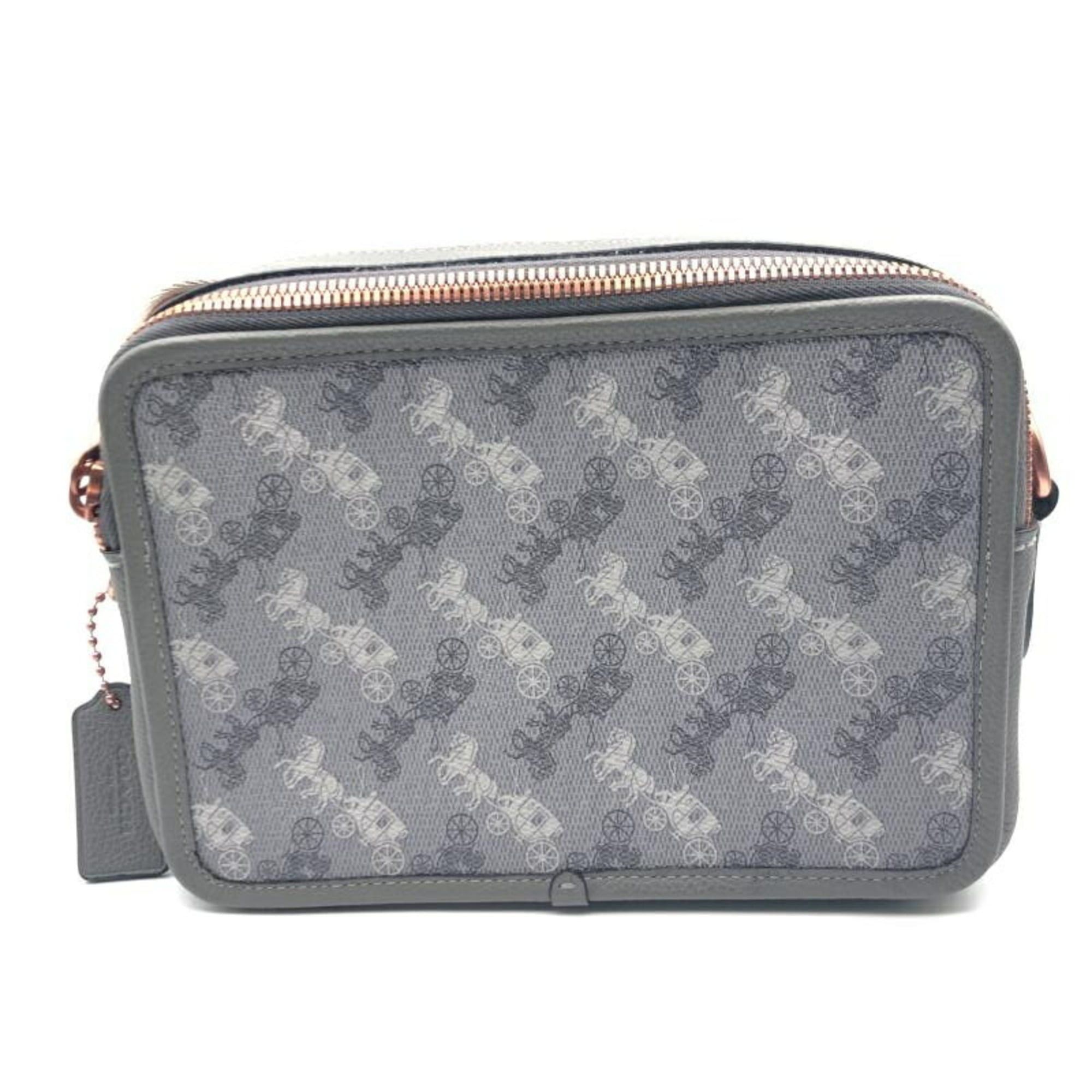 Coach Horse And Carriage Shoulder Bag, Gray in Grey, Women's