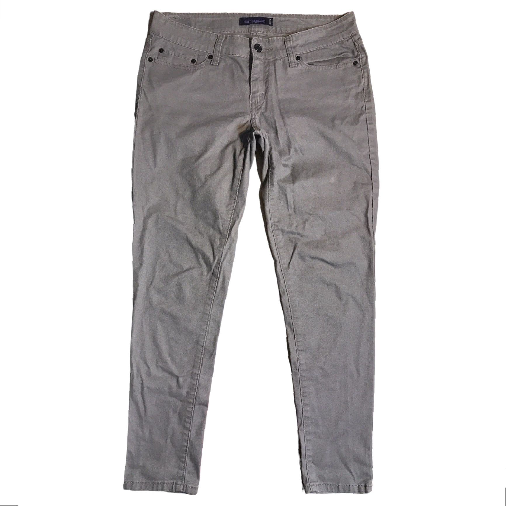 Levi's VINTAGE Levi's 535 Jegging Jeans Gray Denim 5-Pocket Stretch Logo Womens 29 Inseam 27.5 Adult Regular Cowgirl Western 80s 90s Size 29" - 2 Thumbnail