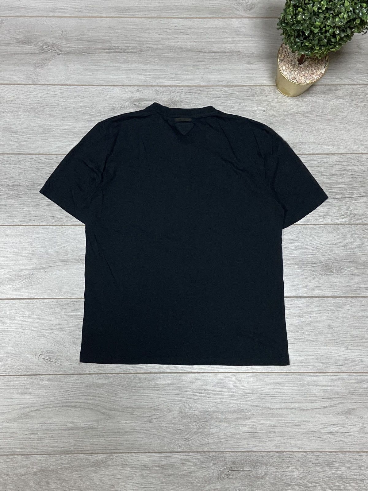 Prada Prada vintage triangle logo t-shirt black tab Size US XXL / EU 58 / 5 - 4 Thumbnail