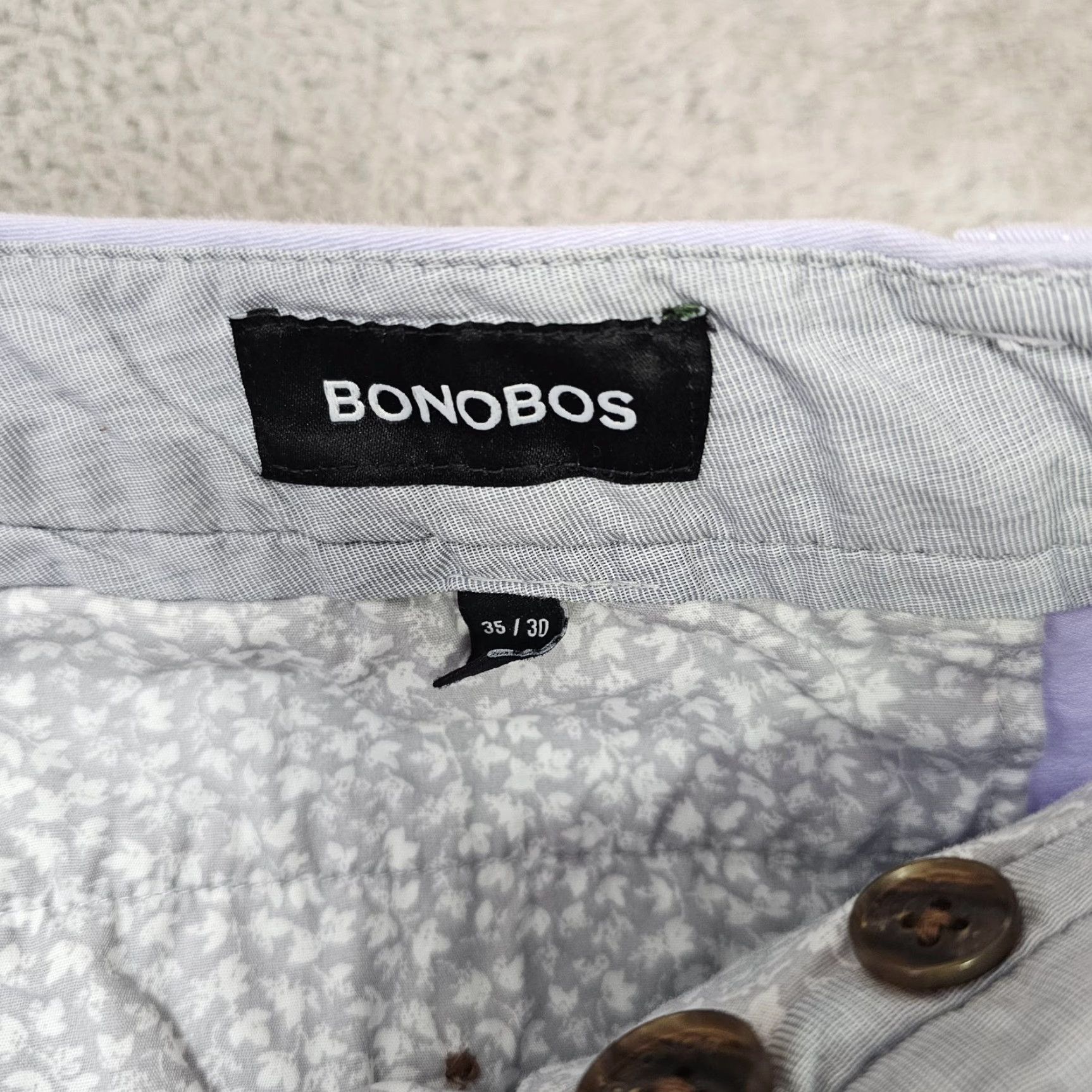 Bonobos Bonobos Chino Pants Mens 35x30 Light Purple Slim Fit Stretch Cotton Casual Size US 35 - 3 Thumbnail