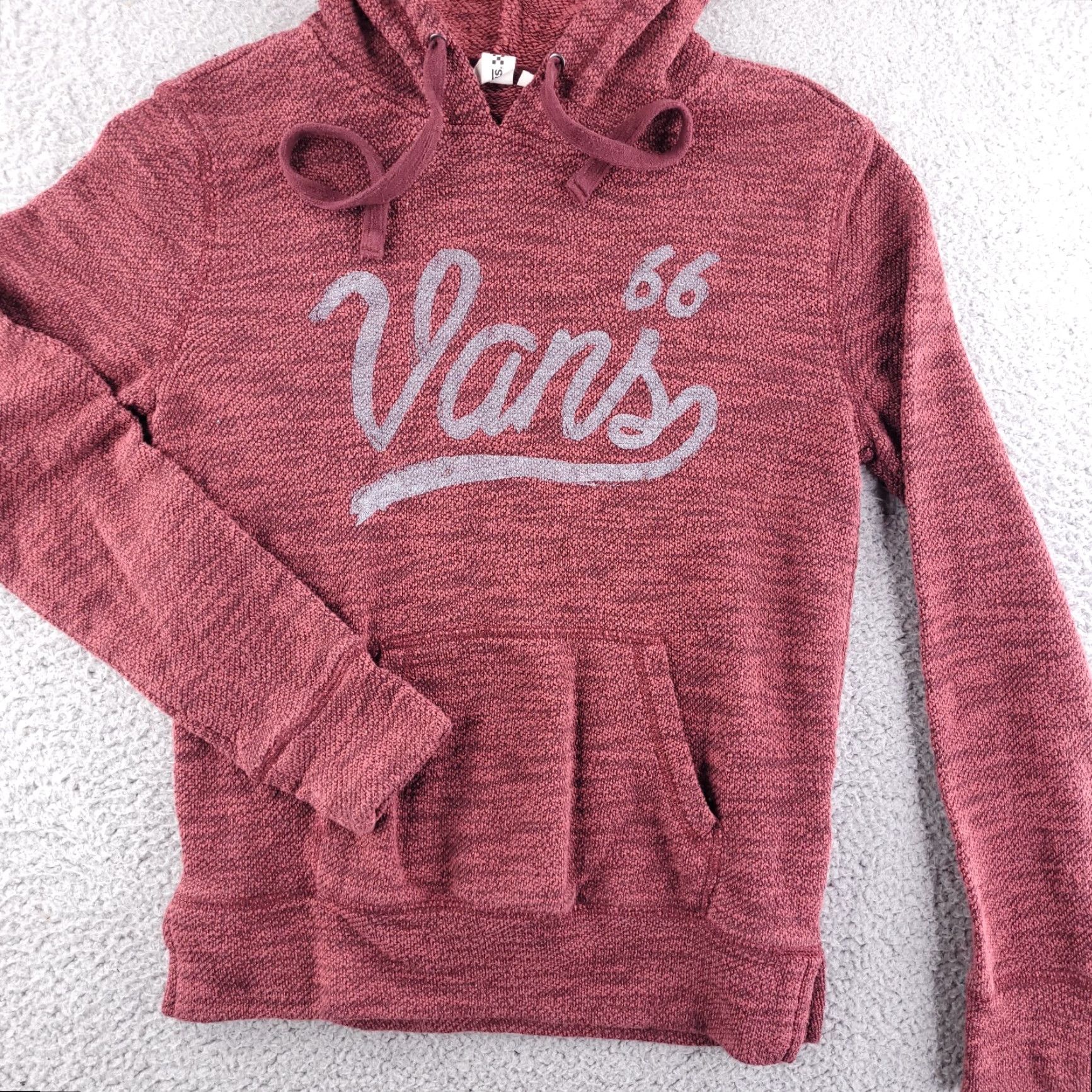Vans VANS Hoodie Womens XS Knit Red 66 Pullover Sweatshirt Size XS / US 0-2 / IT 36-38 - 2 Thumbnail