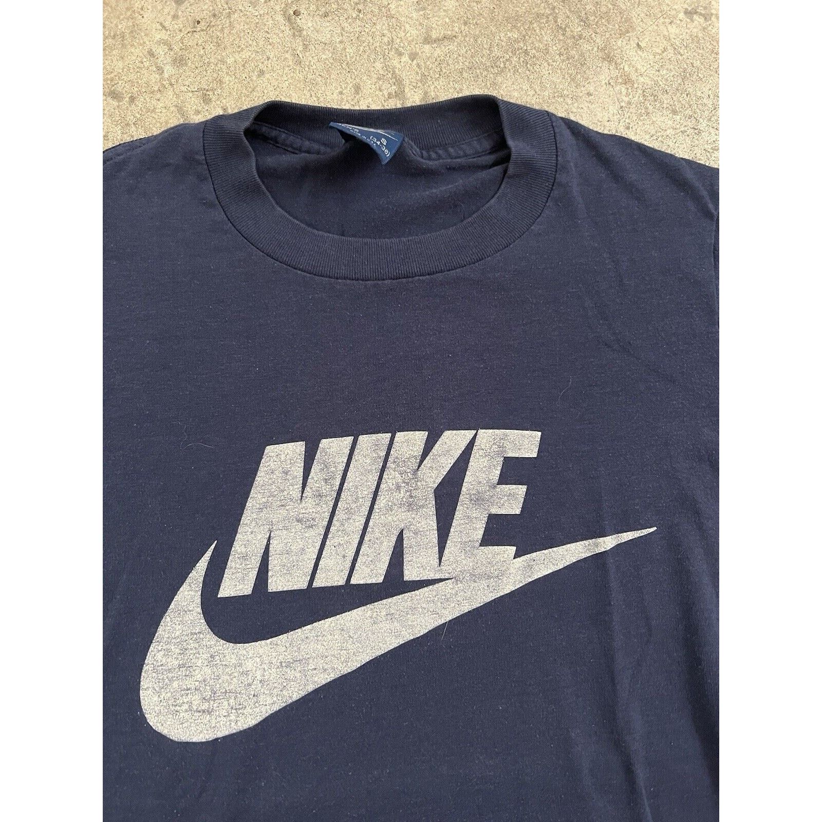 Nike Mens Vintage 80s Nike Swoosh Shirt Blue Tag Faded Size S Size US S / EU 44-46 / 1 - 2 Thumbnail
