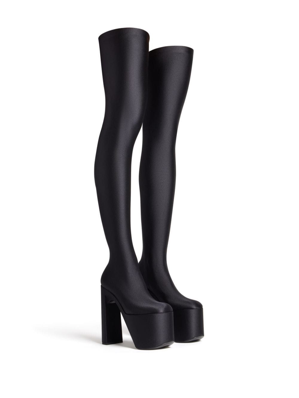 Balenciaga o1w1db10625 Camden 160mm Over-The-Knee Boots in Black Size US 9 / IT 39 - 2 Thumbnail
