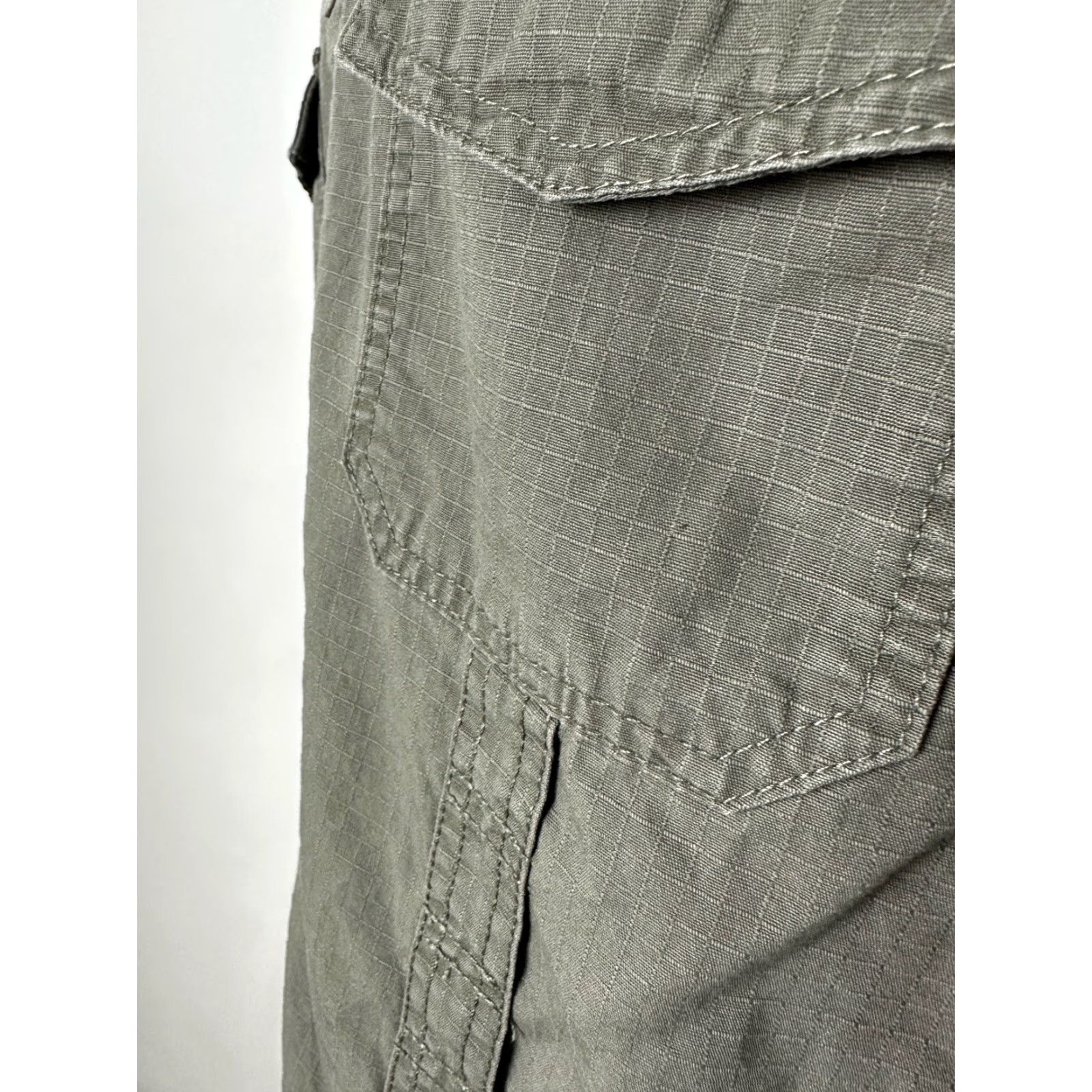 Point Zero VINTAGE Point Zero Field Shirt Men Large L Green Heavyweight Cotton Button-Up Outdoors Military Casual Shirt Mens Size US L / EU 52-54 / 3 - 5 Thumbnail