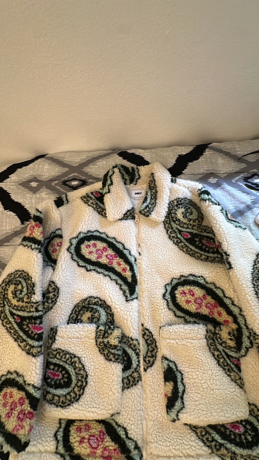 Obey Obey Paisley Sherpa Jacket Size US L / EU 52-54 / 3 - 1 Preview