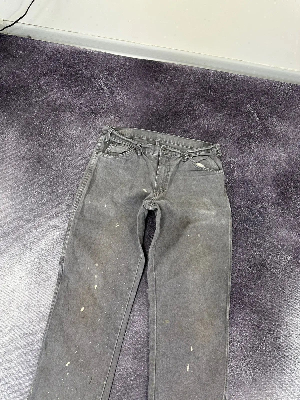 Dickies × Vintage Vintage Dickies USA Gray Painted Work Hype Baggy Pants Size US 34 / EU 50 - 8 Thumbnail