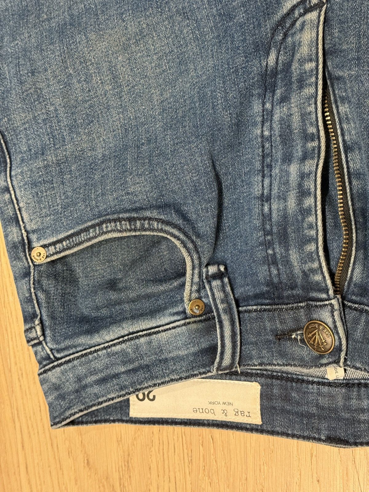 Rag & Bone Rag + Bone Sophie Ultra Wide Jeans in Blue Size US 31 - 2 Thumbnail