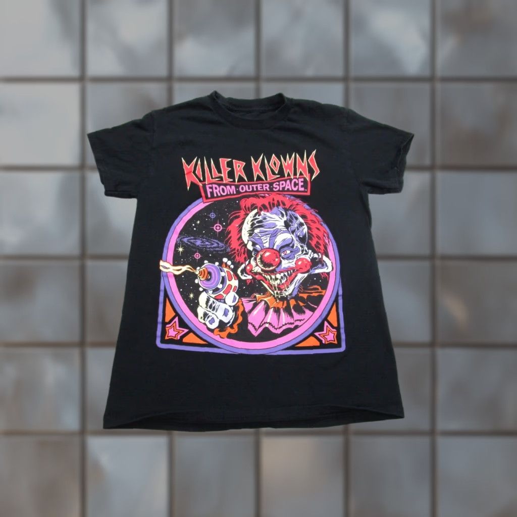 Vintage Killer Klowns Shirt Womens Small Black From Outer Space Horror Scary Halloween Size S / US 4 / IT 40 - 1 Thumbnail
