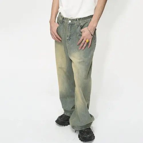 Japanese Brand × Vintage Wide Leg Jeans Men Baggy Pants Size US 35 - 4 Thumbnail