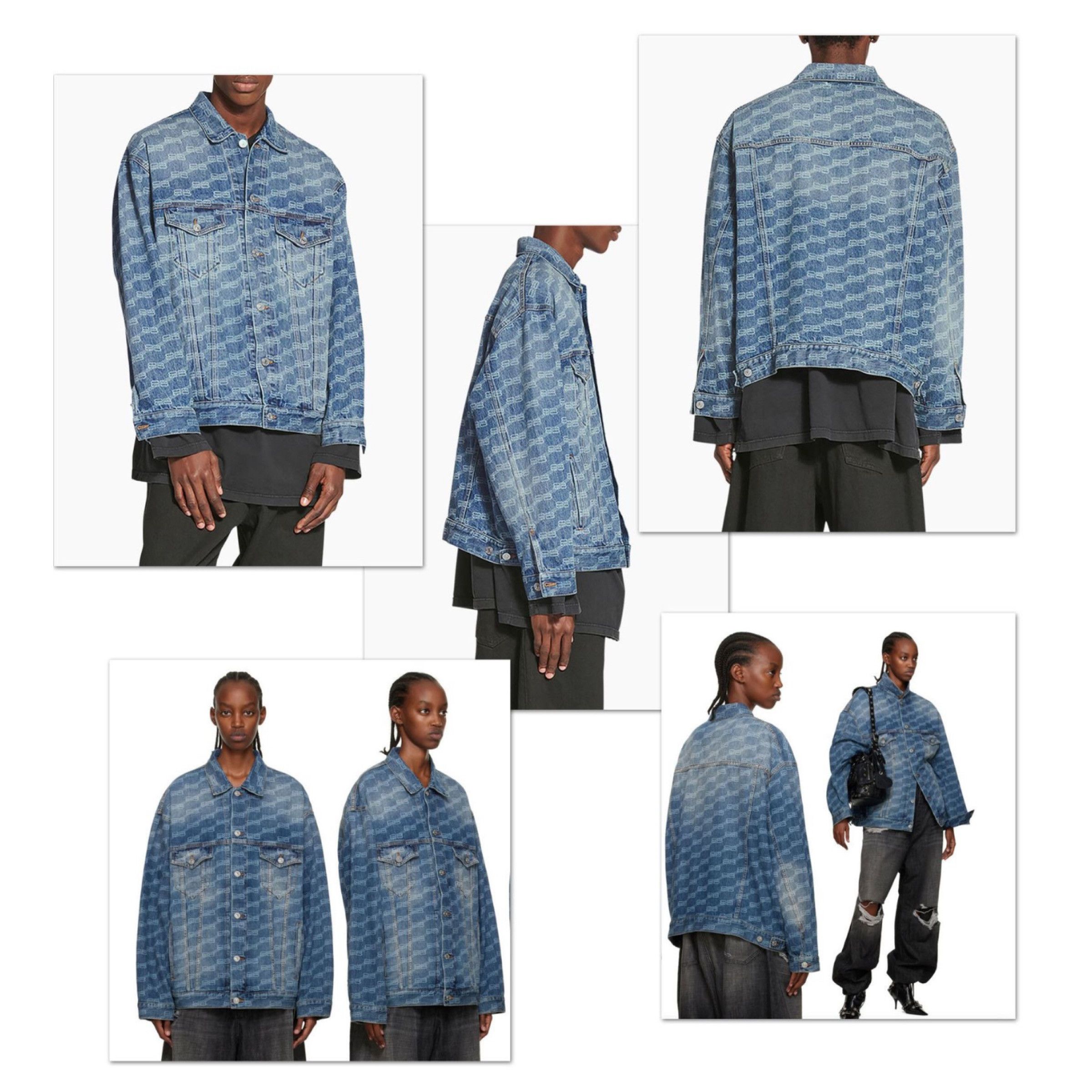 Balenciaga BALENCIAGA 'BB’ MONOGRAM Logo JACKET in ITALIAN DENIM Sz XS Size US XS / EU 42 / 0 - 4 Thumbnail