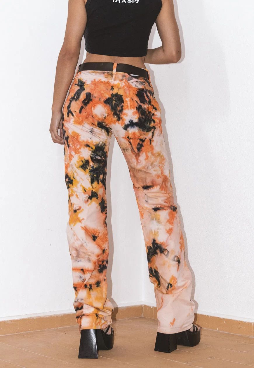 Designer × Japanese Brand × Vintage Vintage Hugo Boss Tie Dye Straight Pants Y2k Size 32" / US 10 / IT 46 - 5 Thumbnail