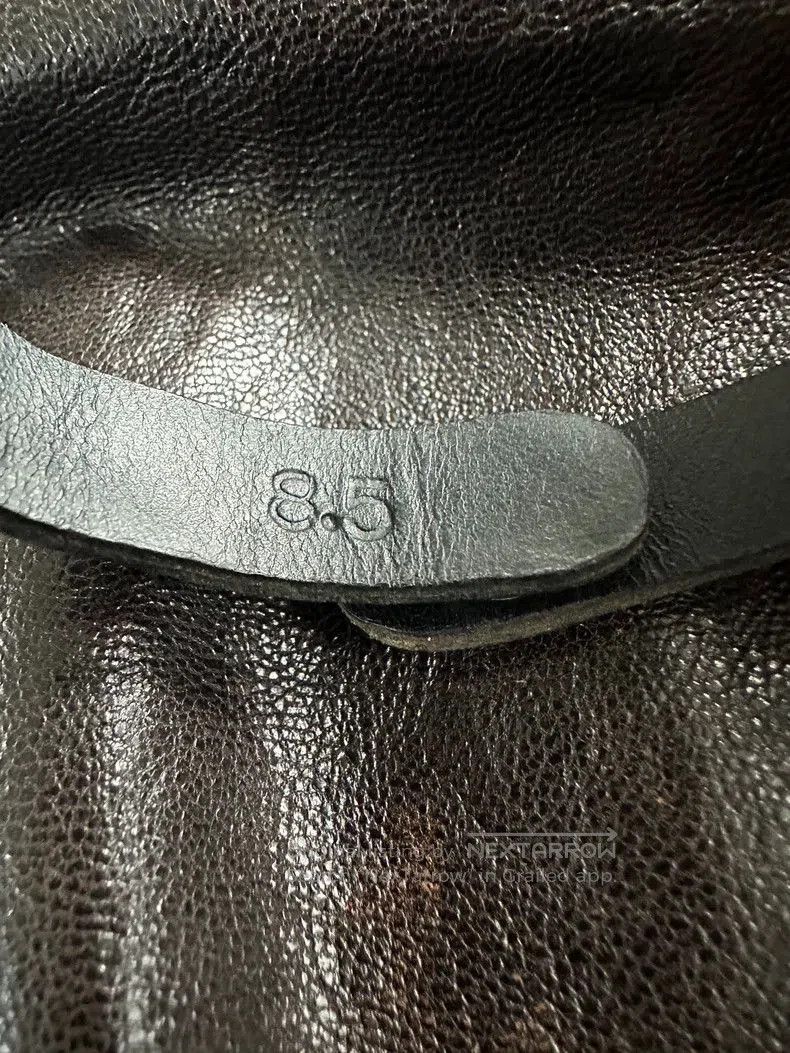 Chrome Hearts Chrome Hearts Black Leather Silver Bracelet. Size ONE SIZE - 5 Thumbnail