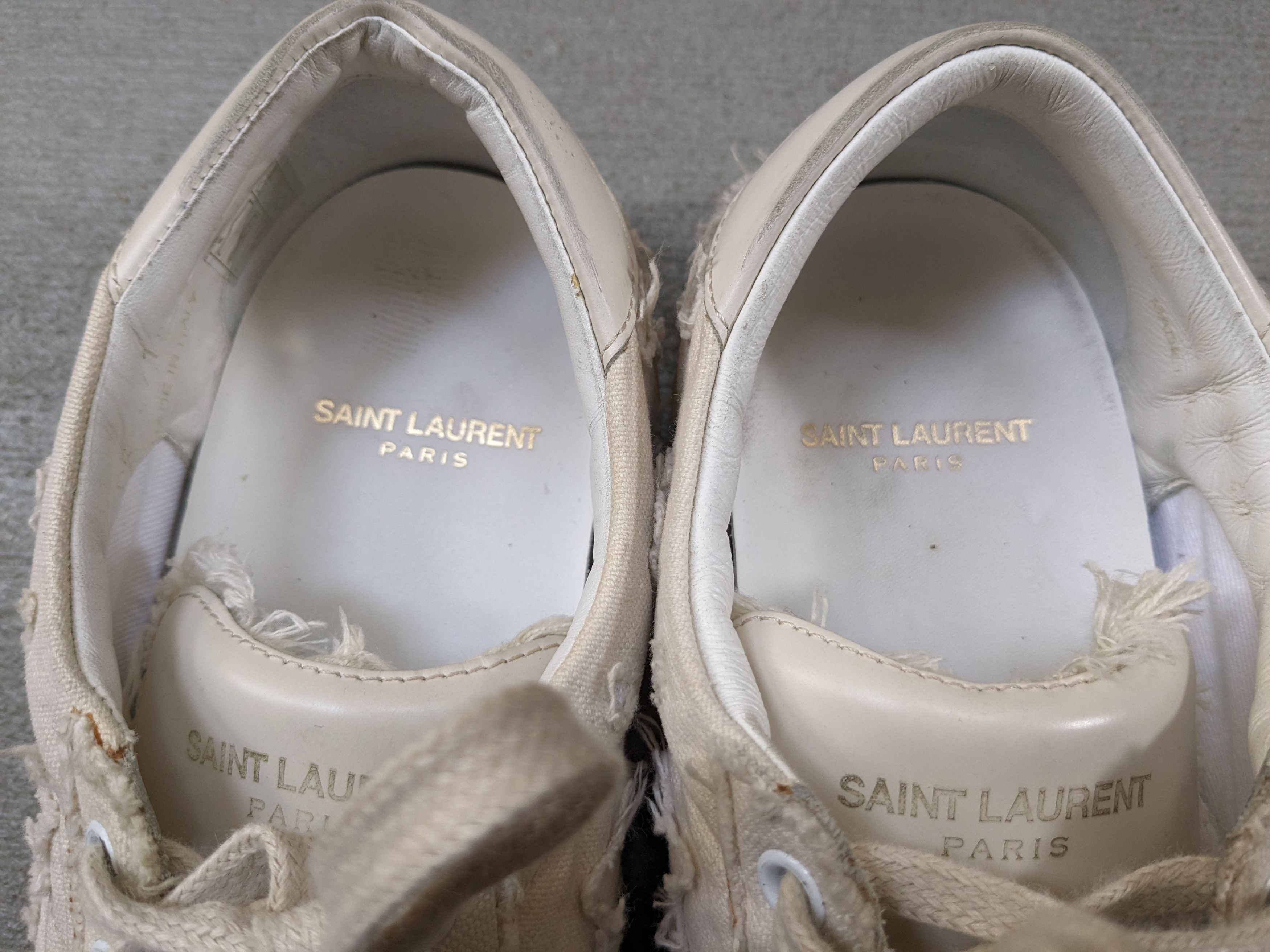 Saint Laurent Paris Saint Laurent SL06 7 40 White Canvas Stars SLP Low Tops Size US 7 / EU 40 - 4 Thumbnail