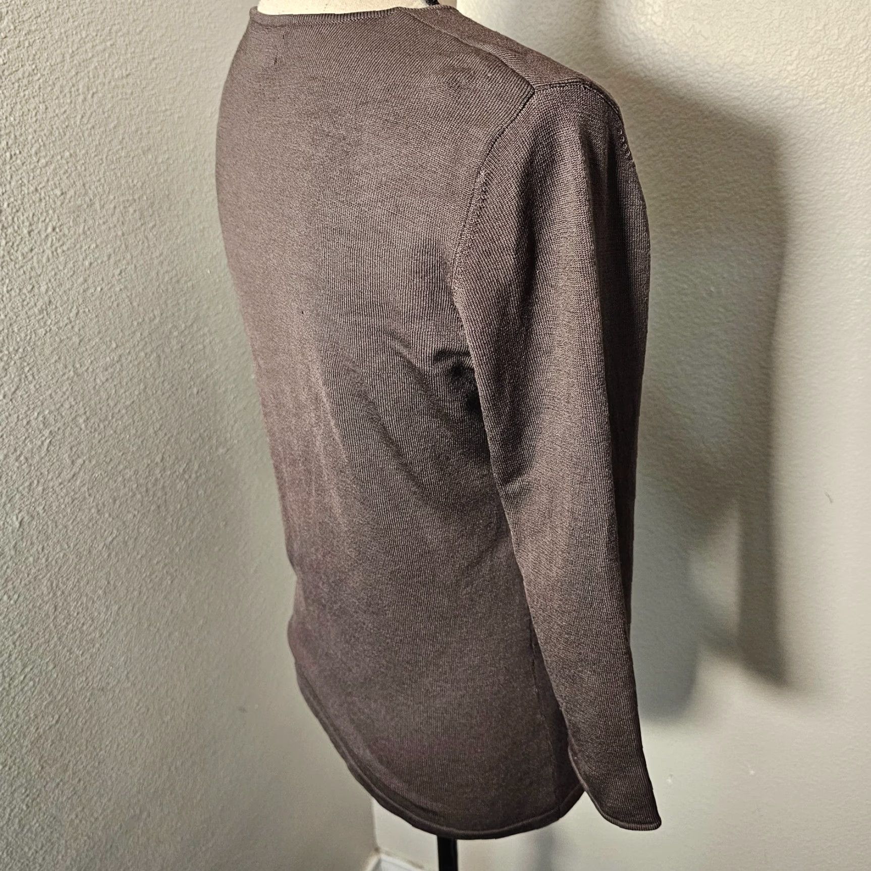 Banana Republic Banana Republic Women's Tunic Blouse Size M 3/4 Sleeve V-Neck Silk Blend Gray Brown Size M / US 6-8 / IT 42-44 - 5 Thumbnail