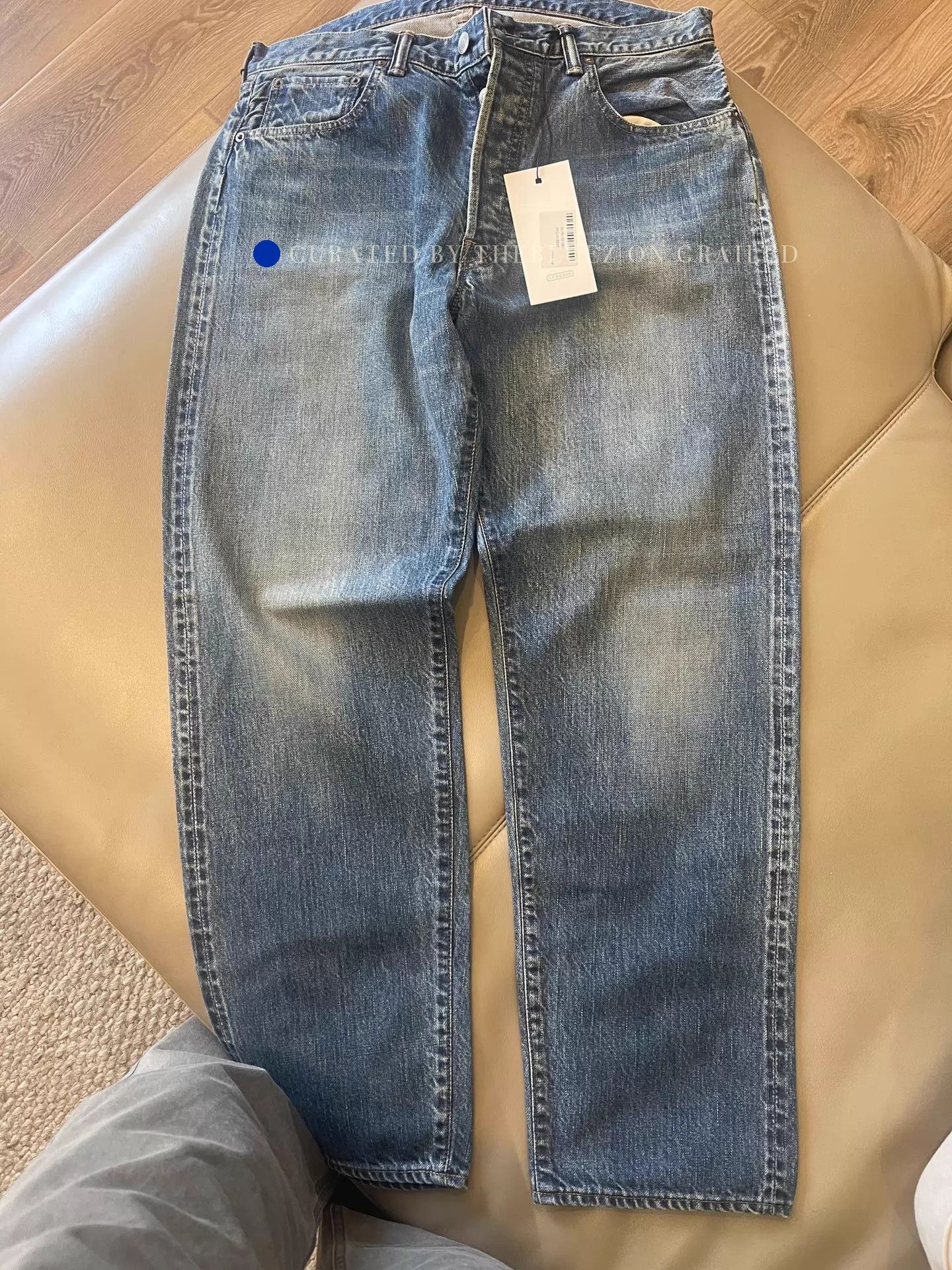 A.PRESSE Washed Tapered Denim Pants in Blue Size US 34 / EU 50 - 1 Thumbnail