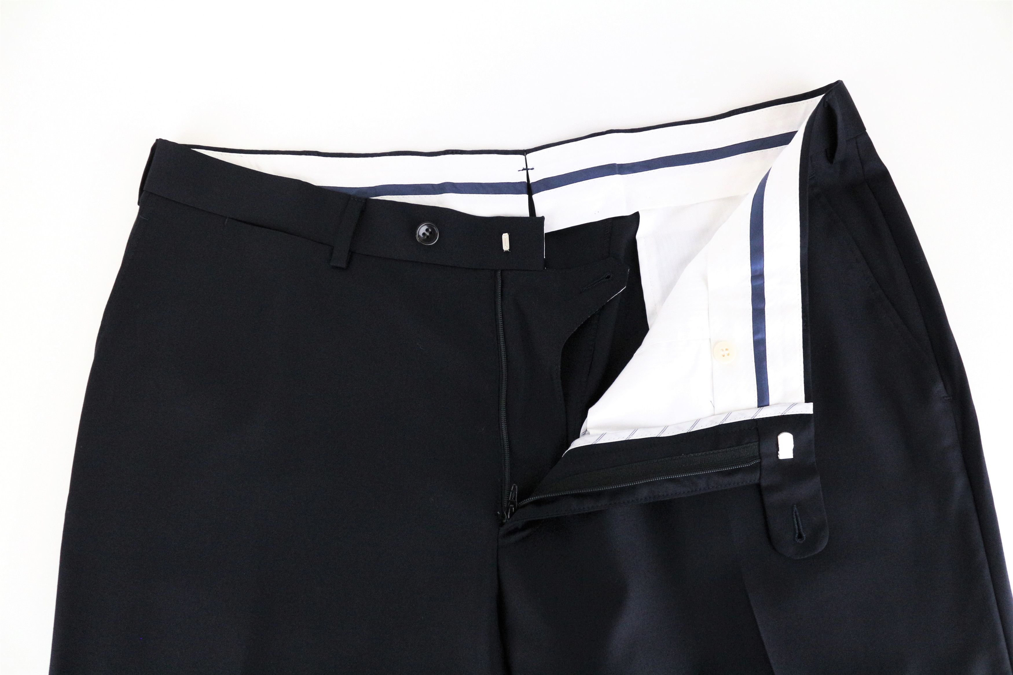 Suitsupply BRESCIA UK46S Dark Navy Wool Pleated Front Trousers 62100 Size 46S - 3 Thumbnail