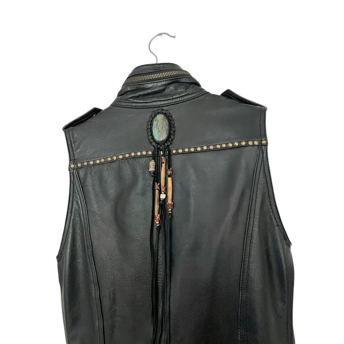 14th Addiction Wildheart studded gem leather vest | Grailed