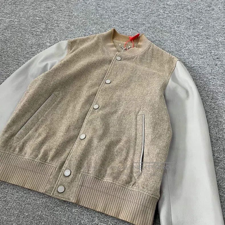 Louis Vuitton Louis Vuitton Leather Sleeve Baseball Jacket Size US L / EU 52-54 / 3 - 3 Thumbnail