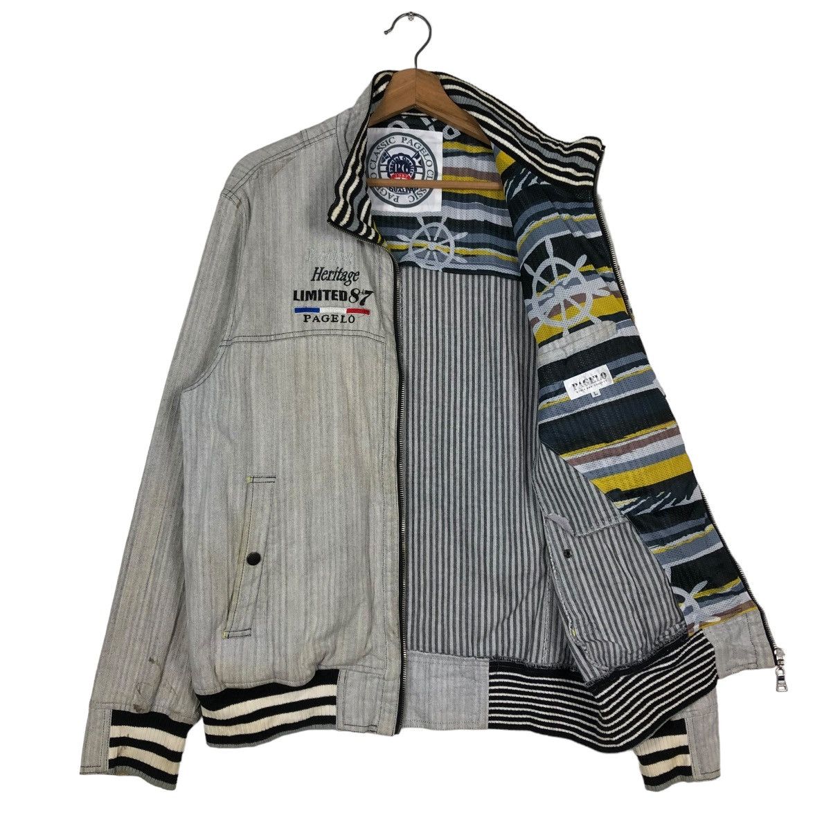 Hysteric Glamour 🔥VINTAGE BIKER JACKET PAGELO JAPAN BIG LOGO Size US L / EU 52-54 / 3 - 11 Thumbnail