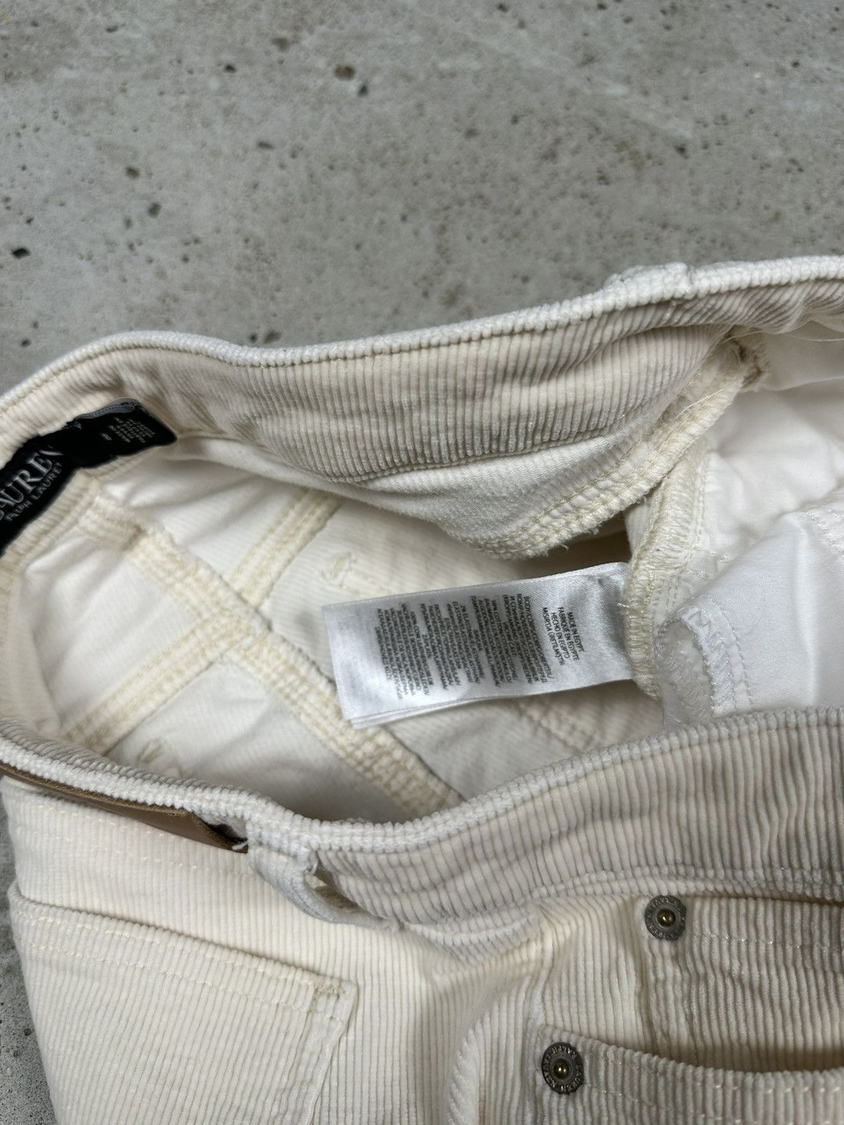 Lauren Ralph Lauren Lauren Ralph Lauren Cream Corduroy Pants Size 30" / US 8 / IT 44 - 10 Thumbnail