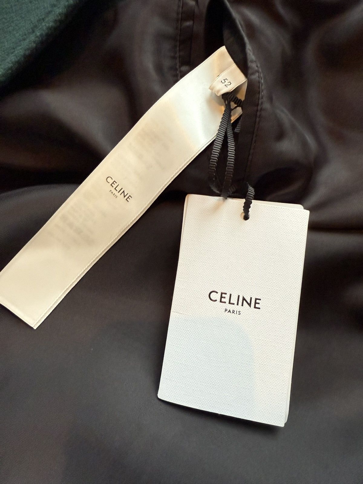 Celine $3.25k+ FW24 Celine Triomphe logo teddy jacket green Hedi 52 Size US L / EU 52-54 / 3 - 23 Thumbnail