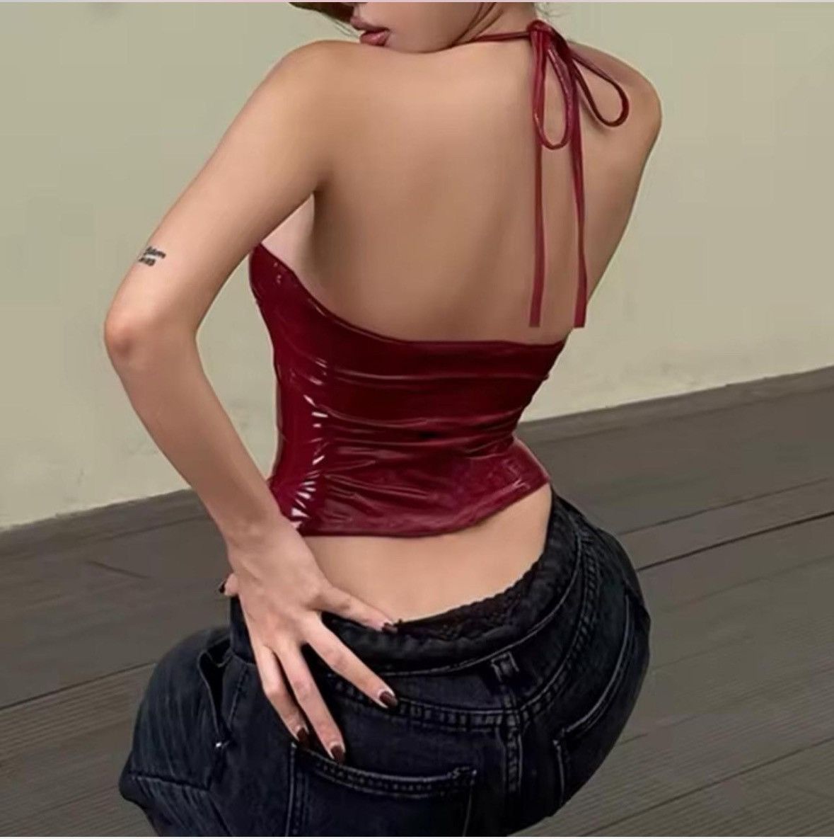 Other Red Latex Crop top Size M / US 6-8 / IT 42-44 - 4 Thumbnail