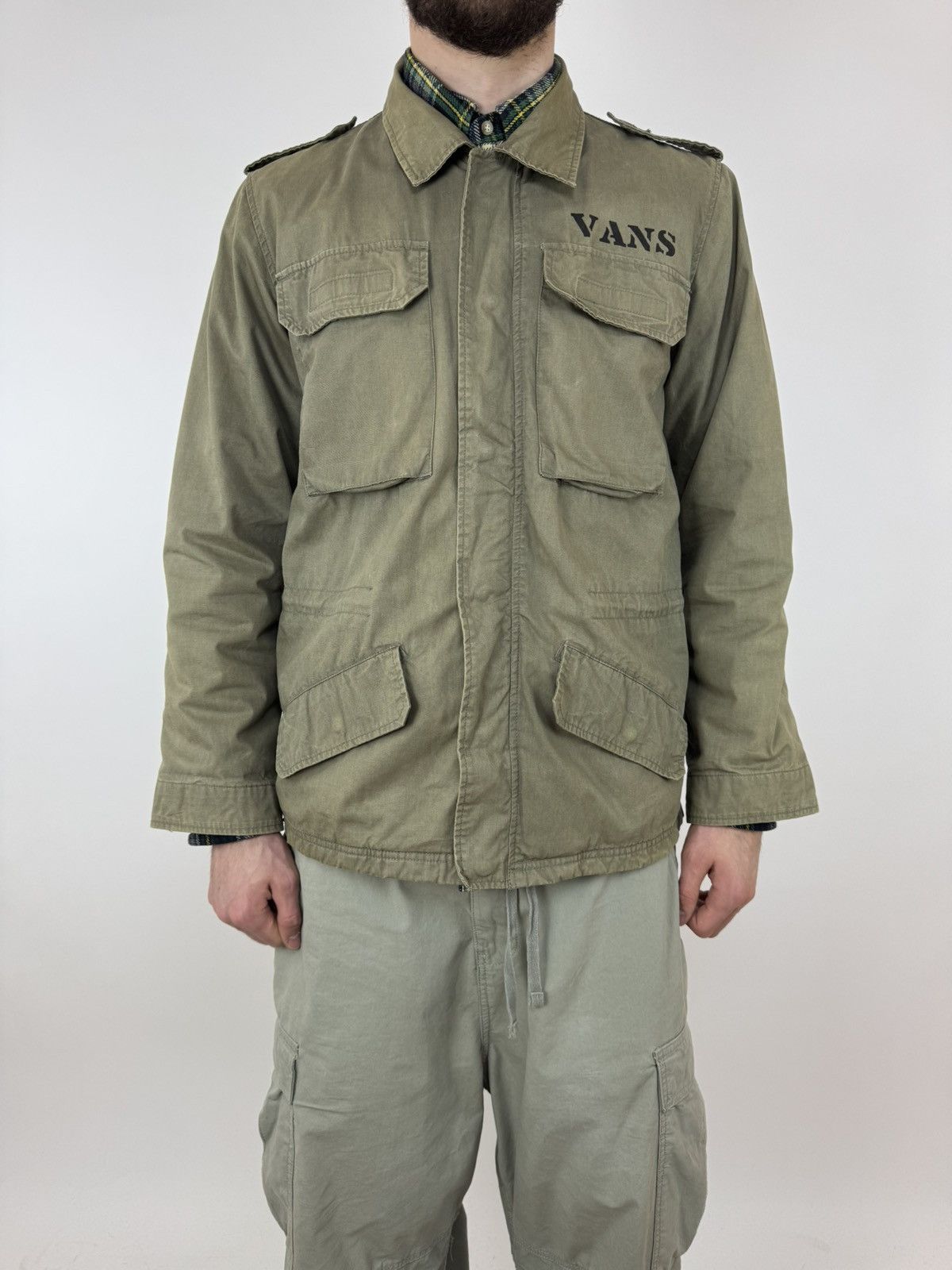 Vans × Vintage VANS Off The Wall Vintage Military Army Jacket M65 Amekaji Size US M / EU 48-50 / 2 - 14 Thumbnail