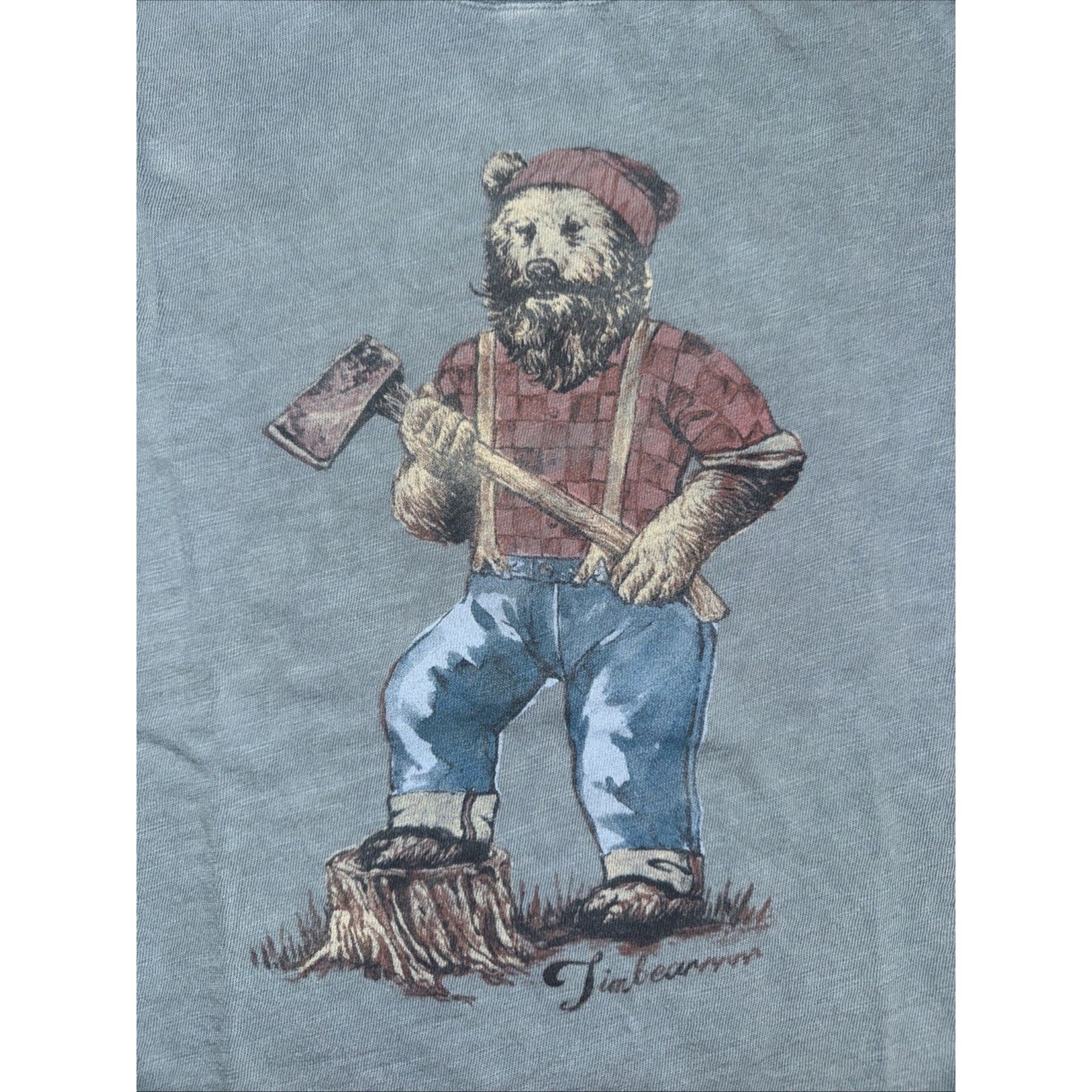 Lucky Brand Lucky Brand Lumberjack Bear Graphic T-Shirt Blue Small Size US S / EU 44-46 / 1 - 2 Thumbnail