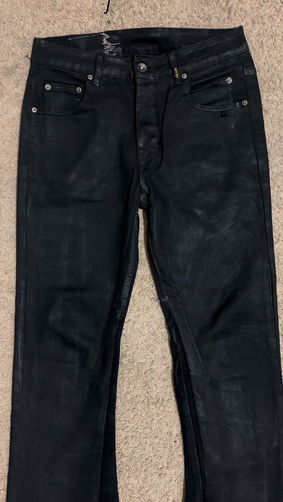Rick Owens Drkshdw × Vintage vintage DRKSHDW waxed denim Size US 29 - 2 Thumbnail