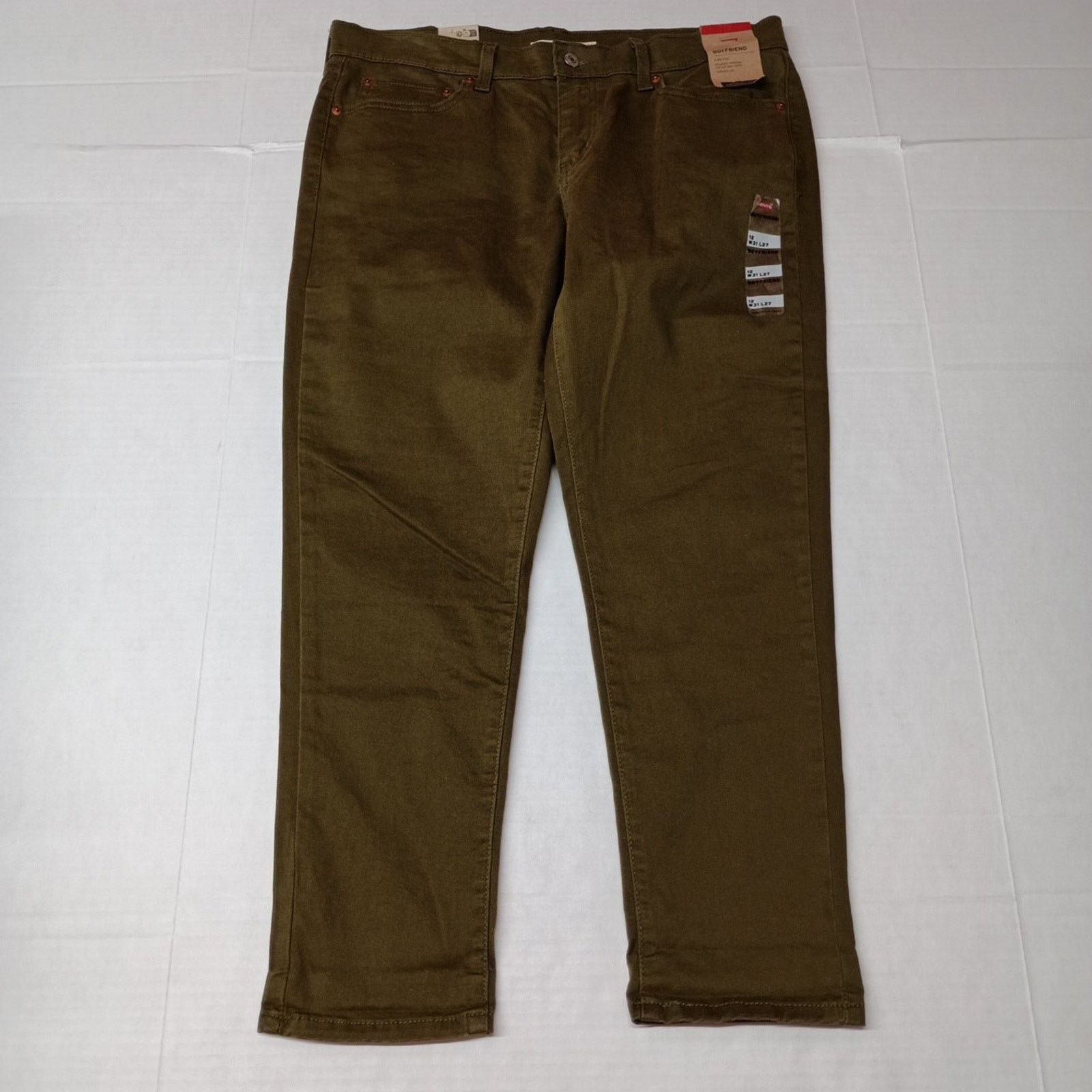 Levi's Levi's Women Tapered Leg Boyfriend Jeans Size 12 31x27 Green Size 31" - 1 Thumbnail