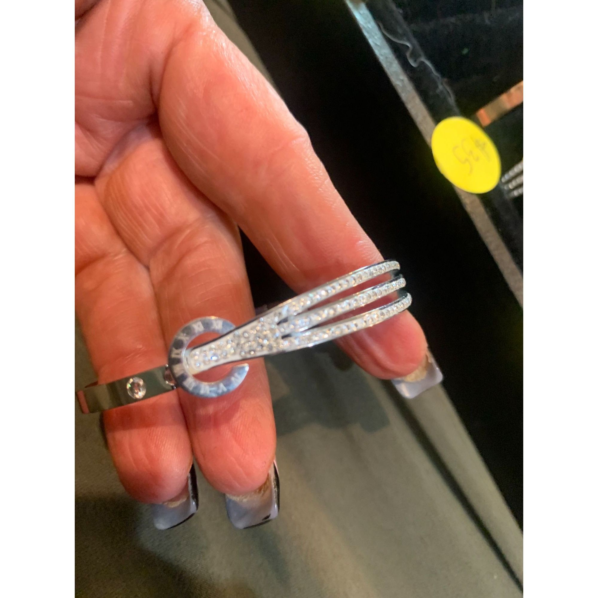 Other Stainless Steel MZ Collection Adjustable Bracelet With Rhine Size ONE SIZE - 1 Thumbnail