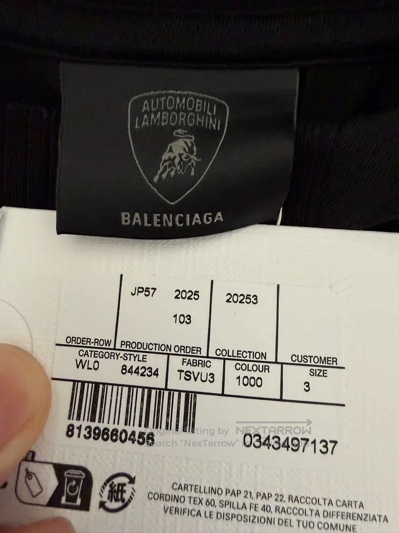 Balenciaga Balenciaga Co-branded Jersey Short Sleeve Size US L / EU 52-54 / 3 - 3 Thumbnail