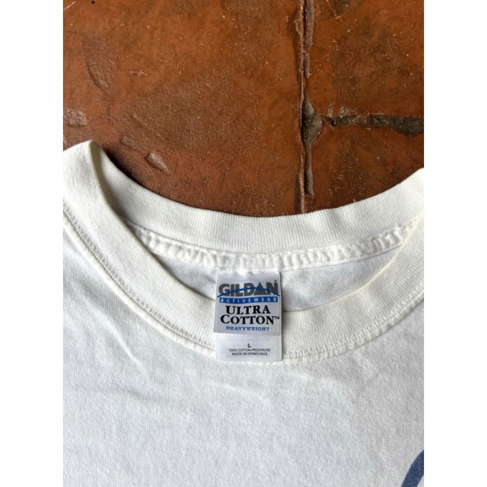 Gildan VINTAGE Richard Petty Nascar Racing T Shirt Large Double Sided Mens Short Sleeve White Cotton Size US L / EU 52-54 / 3 - 3 Thumbnail