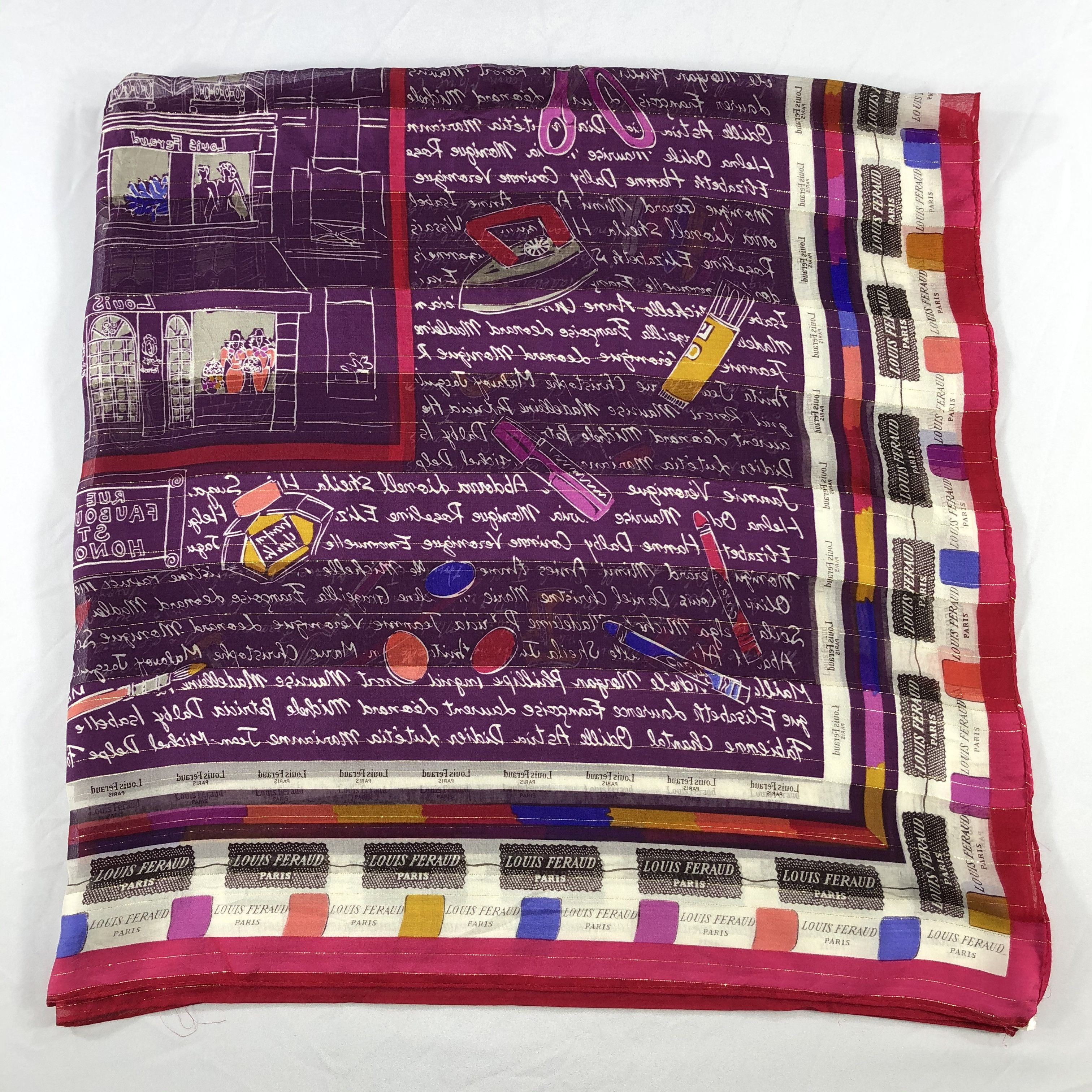 Louis Feraud Vintage Louis Feraud Silk Scarf Size ONE SIZE - 2 Thumbnail