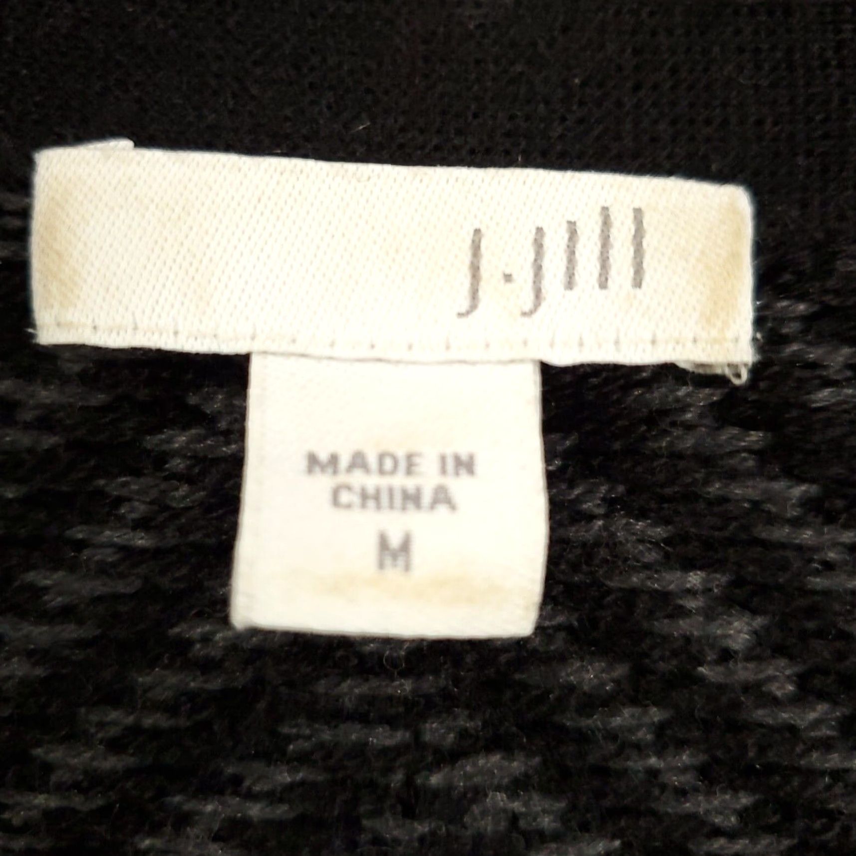 J. Jill J. Jill Cardigan Women Medium Gray Herringbone Knit Sweater with Pockets - Classic Modern Womens Size M / US 6-8 / IT 42-44 - 5 Thumbnail