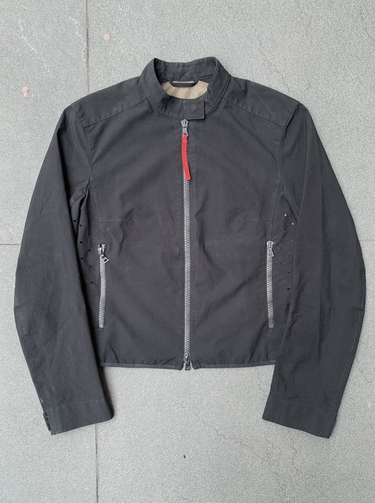 Image of Prada Biker Goretex Jacket in Black, Men's (Size Small)