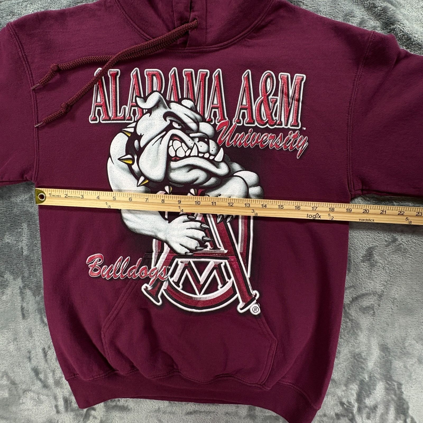 Gildan Vintage 90s Alabama A&M University Bulldogs Hoodie Maroon Me Size US S / EU 44-46 / 1 - 5 Thumbnail