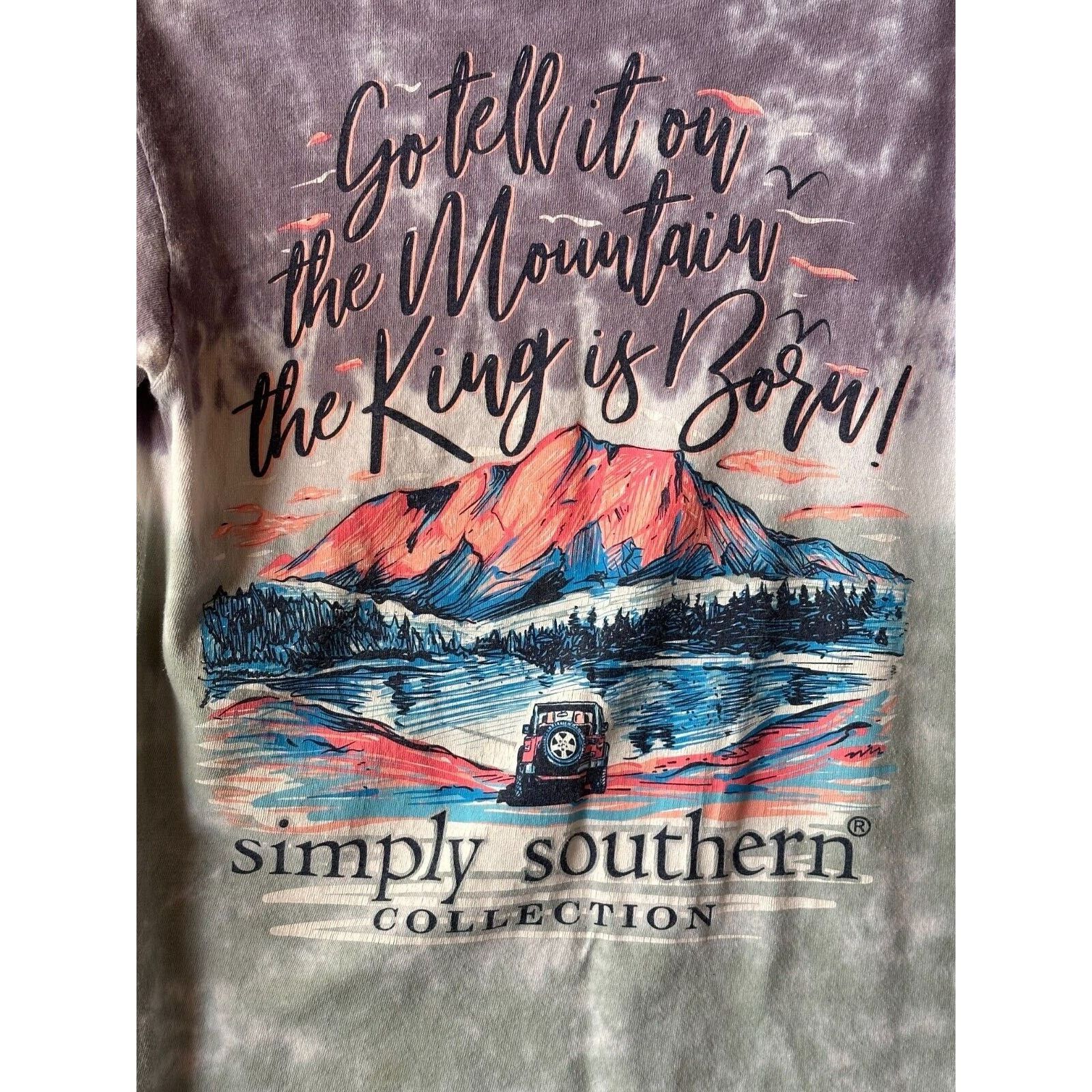Other SIMPLY SOUTHERN "Go Tell It On The Mountain" Tie Dye T-SHIRT Size S / US 4 / IT 40 - 2 Thumbnail