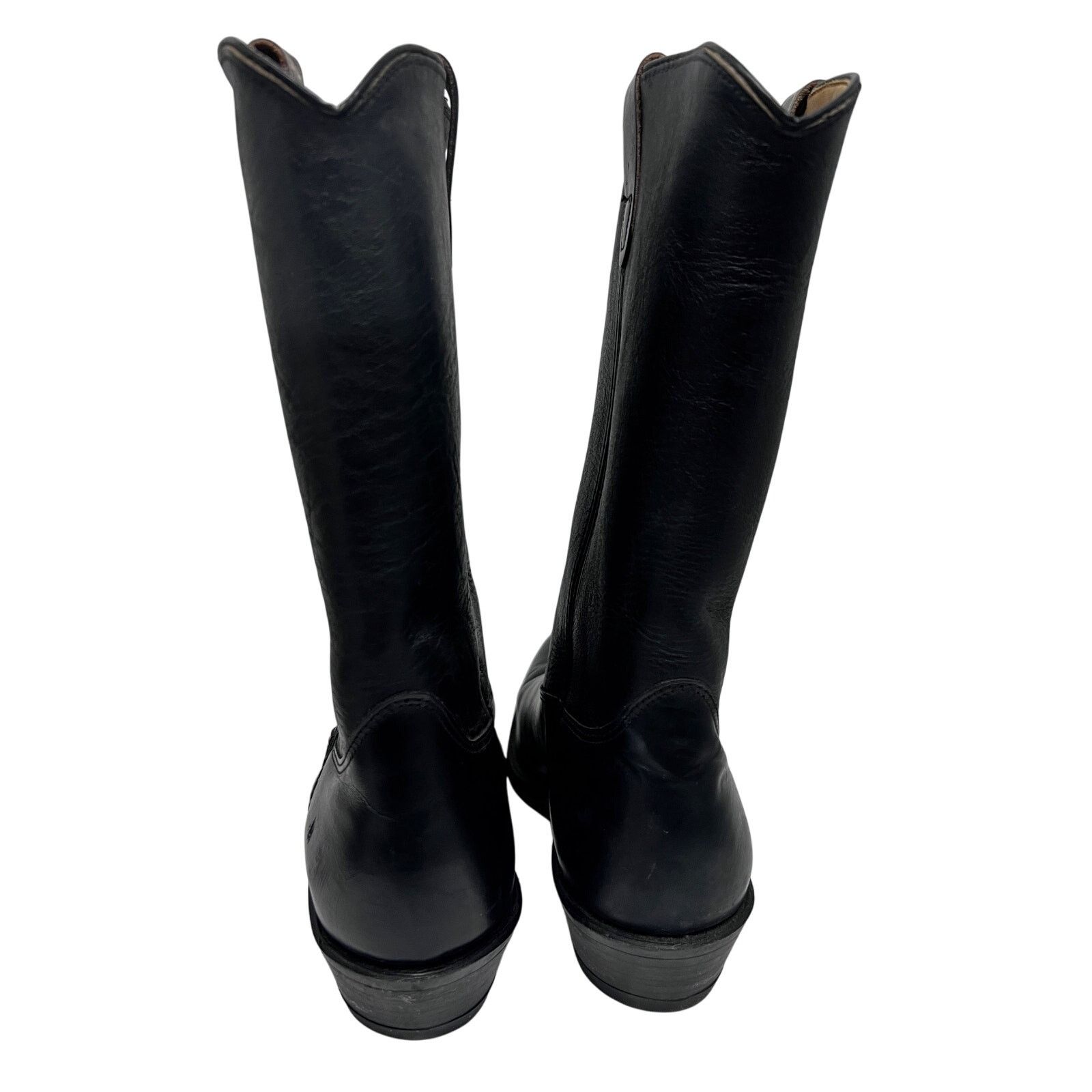 Vintage Sonora Double H West Black Leather Western Cowboy Boots 11D Size US 11 / EU 44 - 6 Thumbnail