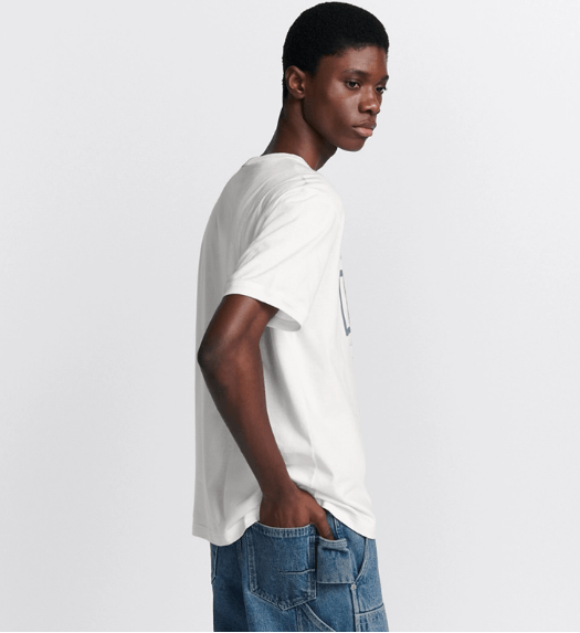 Dior o1w1db10525 493J64 Relaxed-Fit T-Shirt in White Size US M / EU 48-50 / 2 - 4 Thumbnail