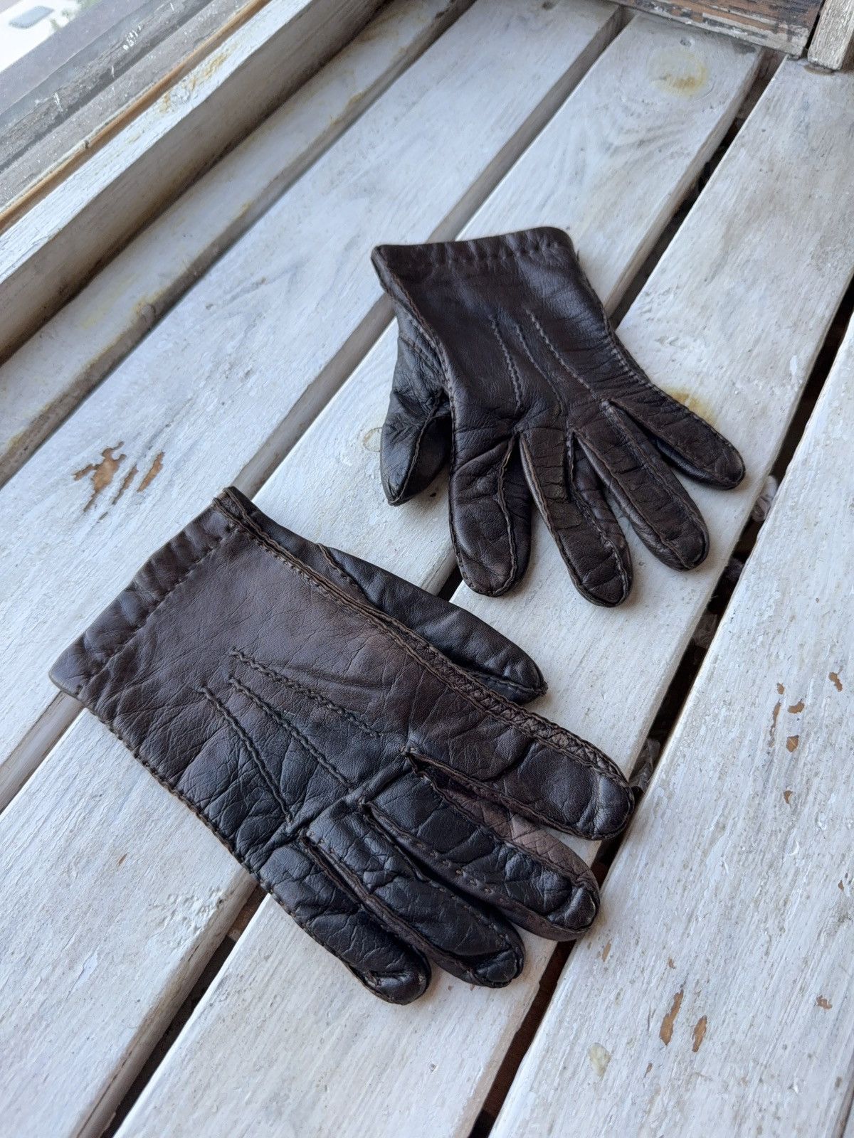 Leather Vintage 90s Avant Garde Moto Biker Real leather Y2K Punk Size ONE SIZE - 1 Thumbnail