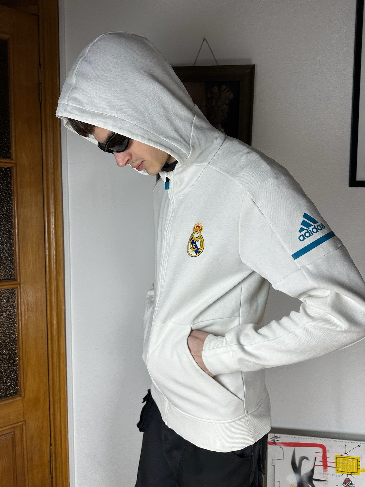 Adidas Vintage Real Madrid Zip Hoodie Soccer Jersey Football Rare Size US M / EU 48-50 / 2 - 3 Thumbnail