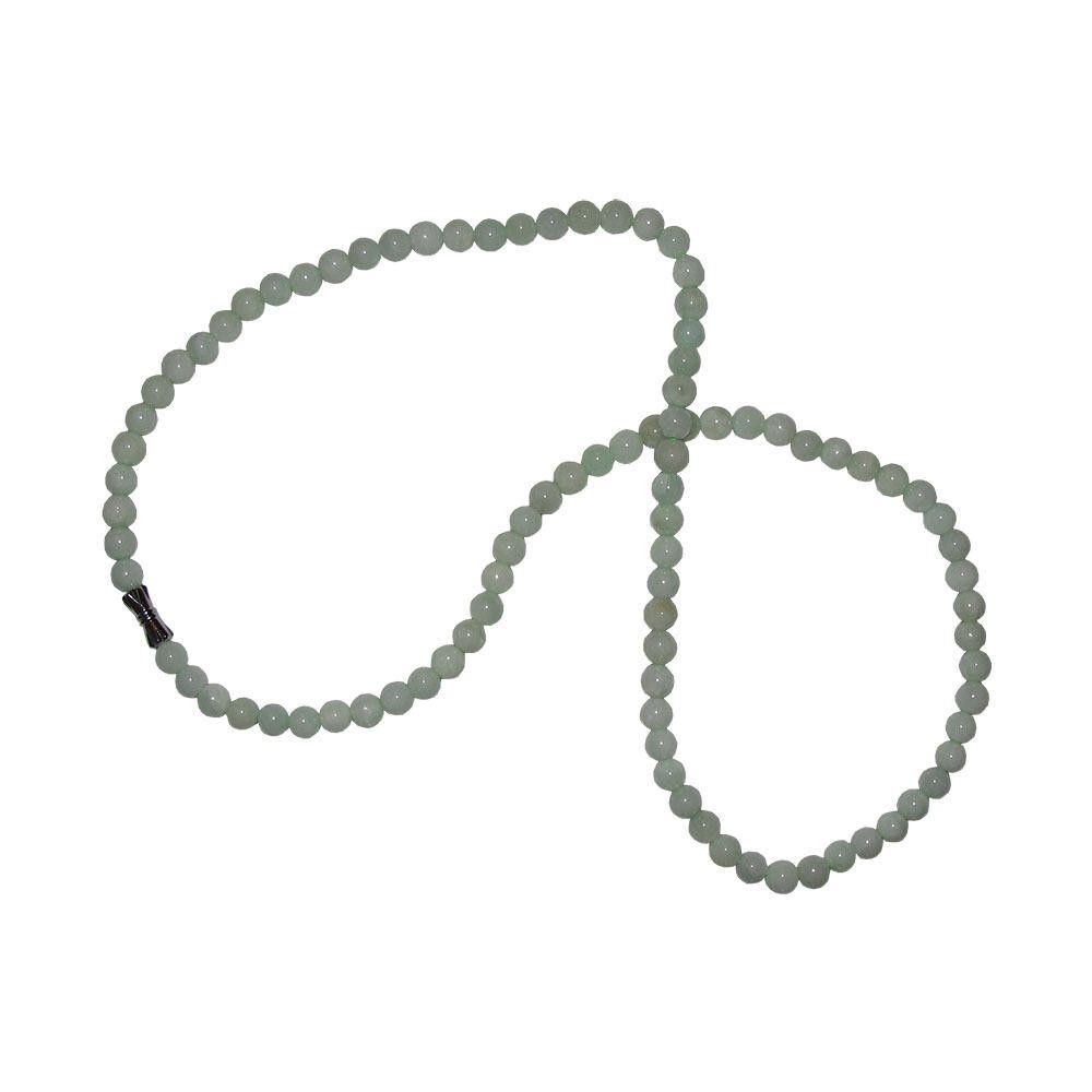 Handmade Chinese Light Green Jadeite Jade Bead Necklace Size ONE SIZE - 4 Thumbnail