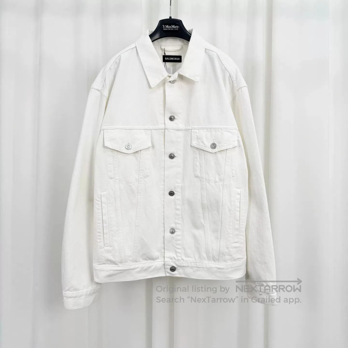 Balenciaga balenciaga white denim jacket with embroidery. Size US L / EU 52-54 / 3 - 1 Thumbnail