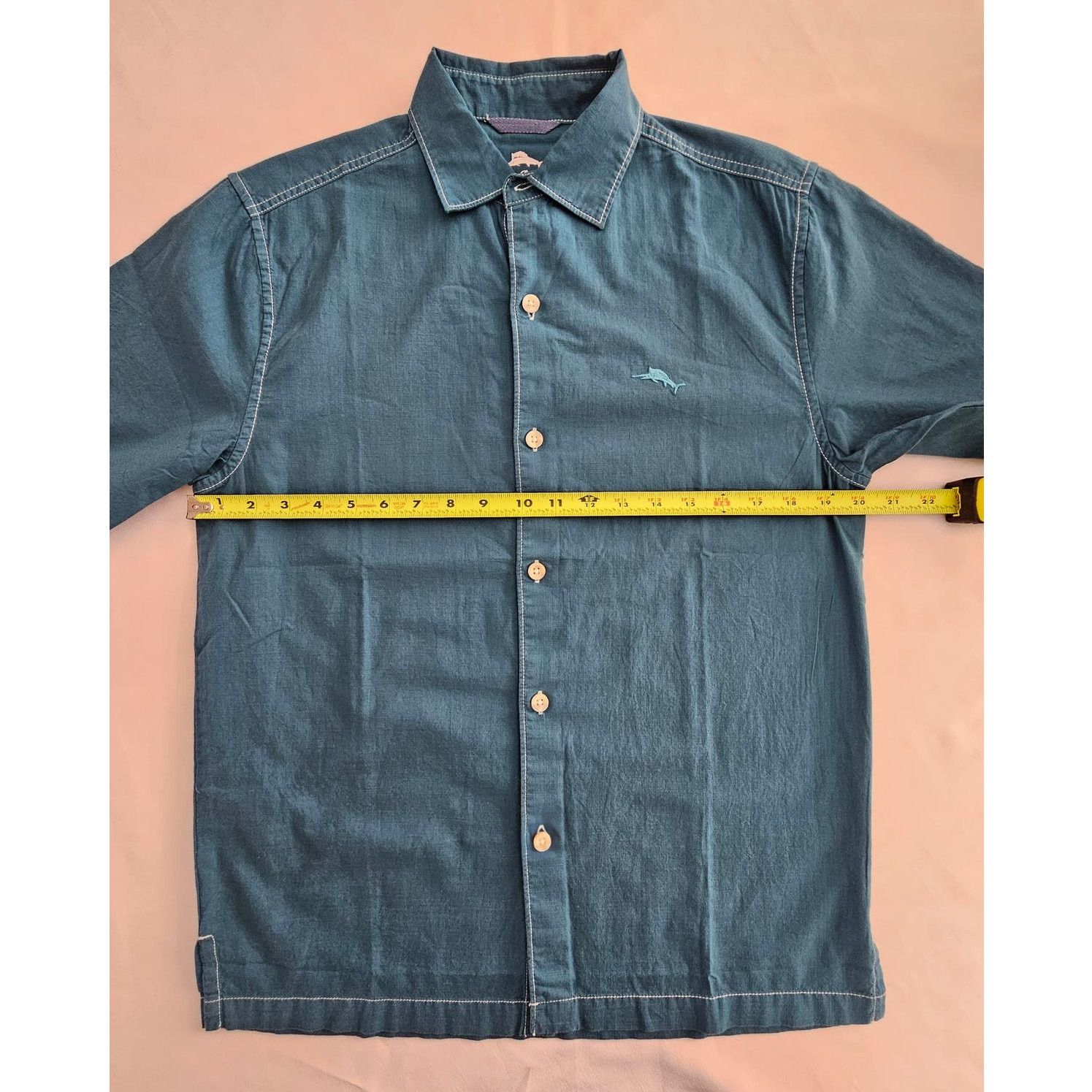 Tommy Bahama Tommy Bahama Cotton Button Down Ink Blue S/S Shirt S $99.50 Size US S / EU 44-46 / 1 - 5 Thumbnail