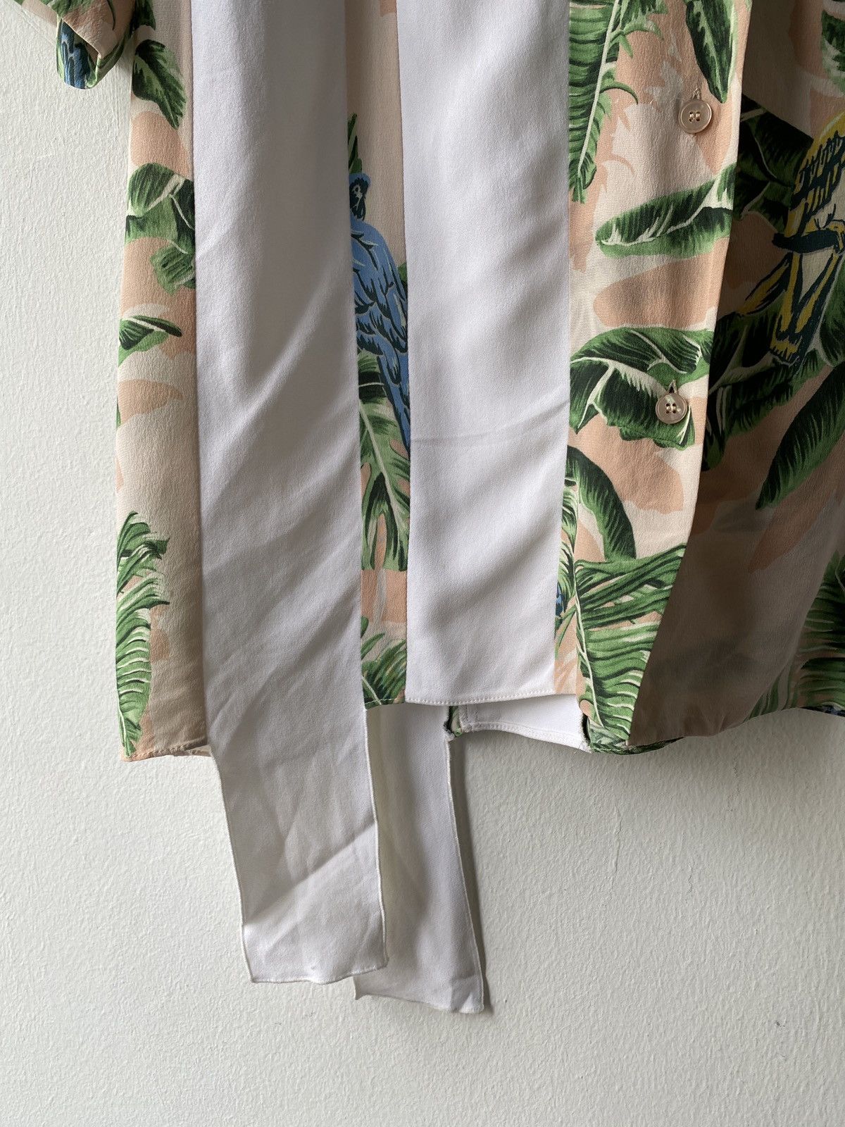 Stella McCartney Stella McCartney Stripe And Tropical Print Silk Shirt Size L / US 10 / IT 46 - 9 Thumbnail