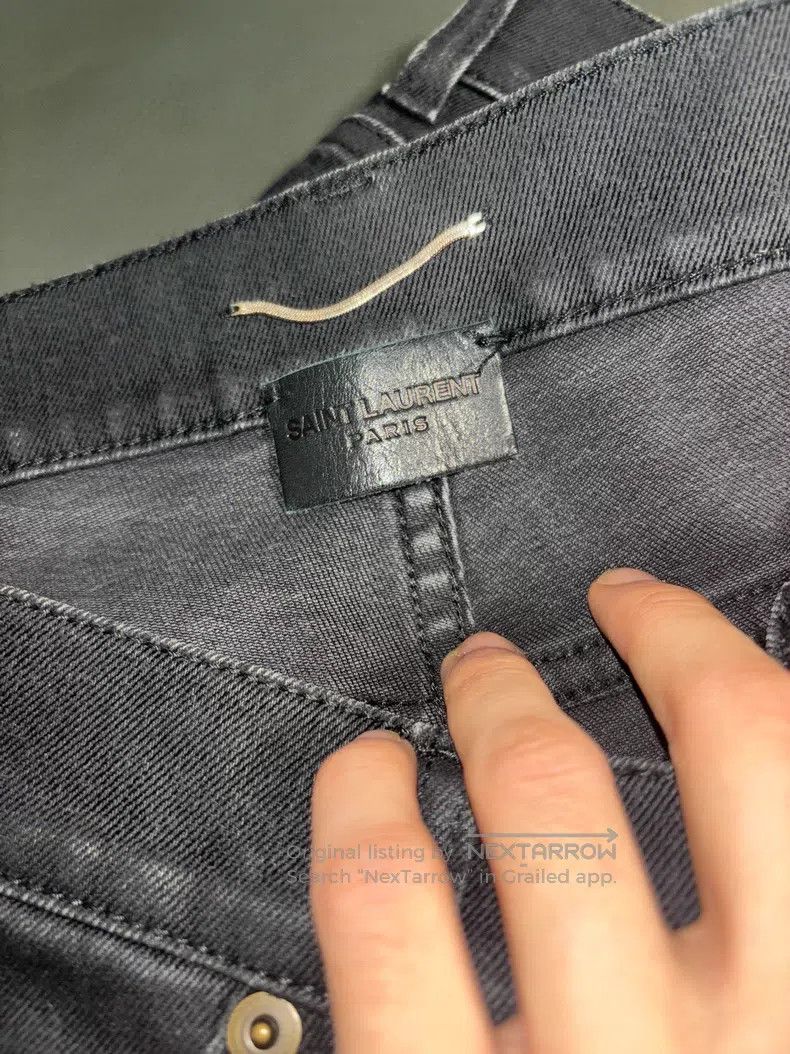 Saint Laurent Paris Saint Laurent Paris Water Ripple Ghost Claw Basic Denim Je Size US 34 / EU 50 - 3 Thumbnail
